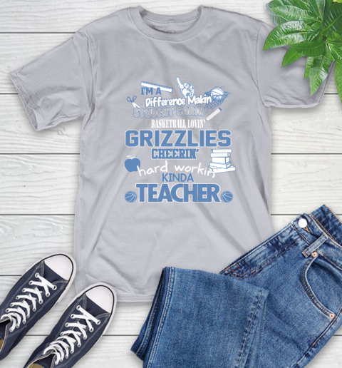 Memphis Grizzlies NBA I'm A Difference Making Student Caring Basketball Loving Kinda Teacher T-Shirt 6