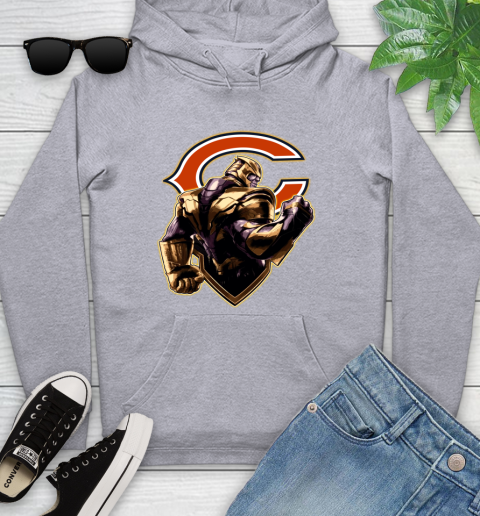 NFL Thanos Avengers Endgame Football Sports Chicago Bears Youth Hoodie 6