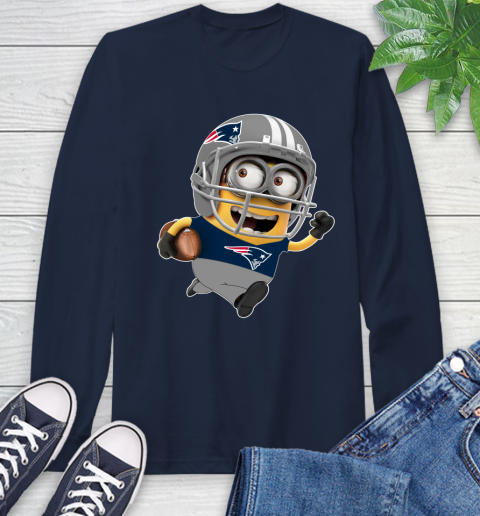 NFL New England Patriots Minions Disney Football Sports Long Sleeve T-Shirt 4