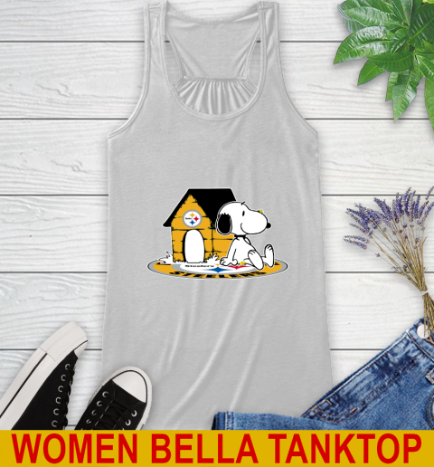 NFL Football Pittsburgh Steelers Snoopy The Peanuts Movie Shirt Racerback Tank