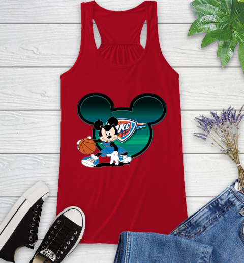 NBA Oklahoma City Thunder Mickey Mouse Disney Basketball Racerback Tank 6