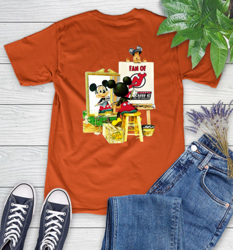 NHL Hockey New Jersey Devils Mickey Drawing Shirt 84