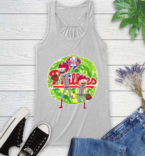 MLB Philadelphia Phillies Rick And Morty Baseball Sports Racerback Tank