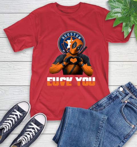 MLB Houston Astros Deadpool Love You Fuck You Baseball Sports T-Shirt 11