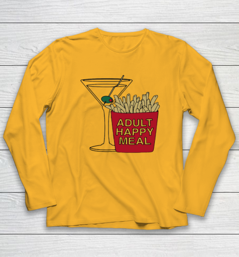 Adult Happy Meal Martini And Fries Long Sleeve T-Shirt 2