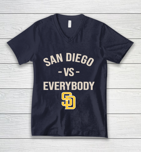 San Diego Padres Vs Everybody V-Neck T-Shirt 2