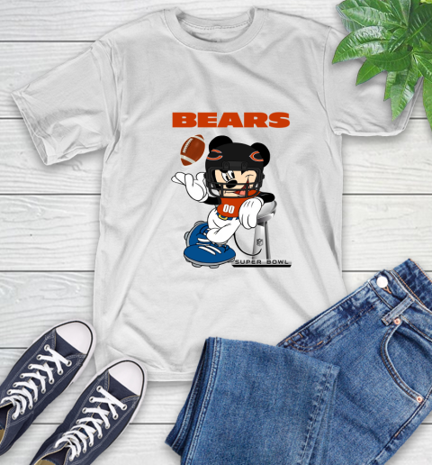 NFL Chicago Bears Mickey Mouse Disney Super Bowl Football T Shirt T-Shirt