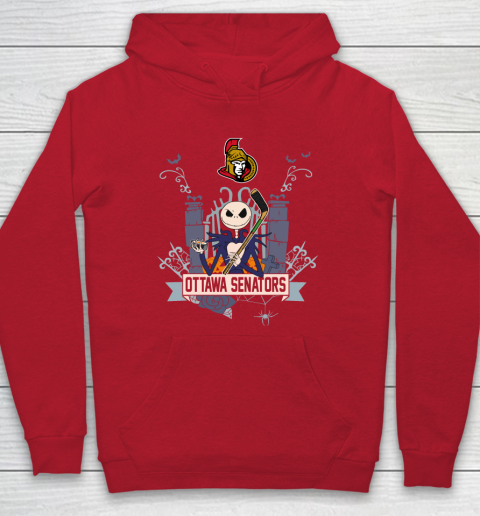 NHL Ottawa Senators Hockey Jack Skellington Halloween Hoodie 7