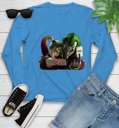 Carolina Hurricanes NHL Hockey Joker Harley Quinn Suicide Squad Youth Long Sleeve 7