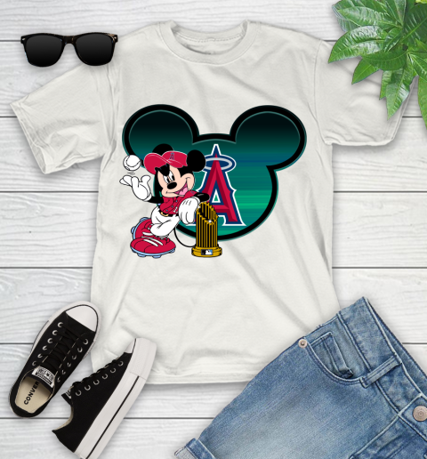 MLB Los Angeles Angels The Commissioner's Trophy Mickey Mouse Disney Youth T-Shirt