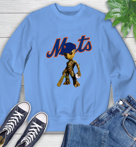 MLB New York Mets Groot Guardians Of The Galaxy Baseball Sweatshirt 11