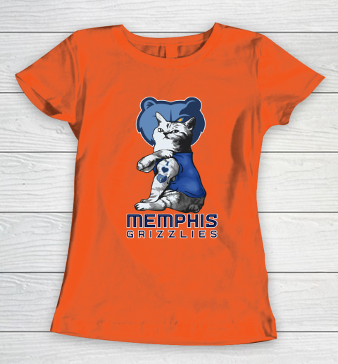 NBA Basketball My Cat Loves Memphis Grizzlies Women's T-Shirt 3