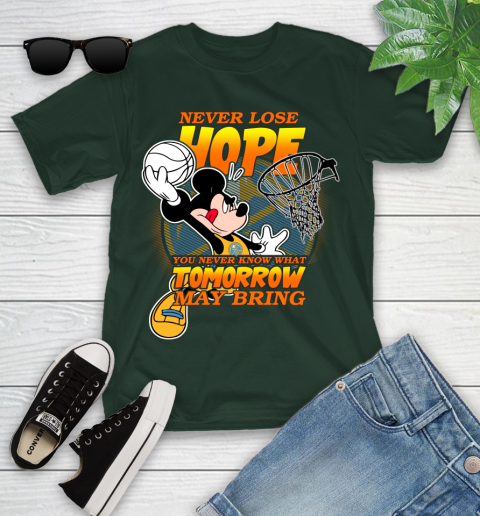 Denver Nuggets NBA Basketball Mickey Disney Never Lose Hope Youth T-Shirt 5