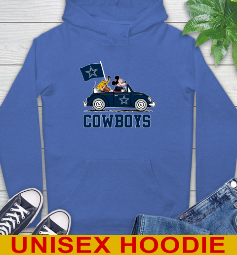 NFL Football Dallas Cowboys Pluto Mickey Driving Disney Shirt Hoodie 9