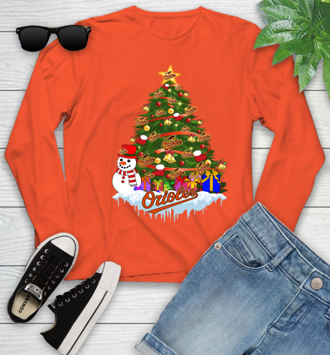 Baltimore Orioles Merry Christmas MLB Baseball Sports Youth Long Sleeve 4