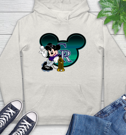 MLB Colorado Rockies The Commissioner's Trophy Mickey Mouse Disney Hoodie 12