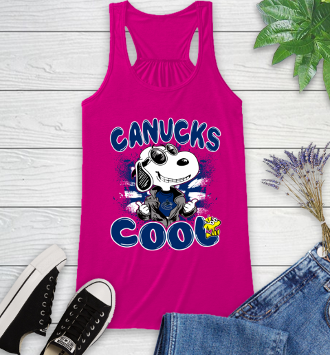 NHL Hockey Vancouver Canucks Cool Snoopy Shirt Racerback Tank - Image 6