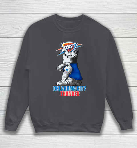 NBA Basketball My Cat Loves Oklahoma City Thunder Sweatshirt 4
