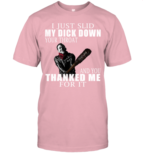 r5vn i just slid my dick down your throat the walking dead shirts jersey t shirt 60 front pink