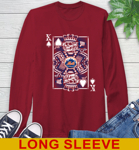 New York Mets MLB Baseball The King Of Spades Death Cards Shirt Long Sleeve T-Shirt 9