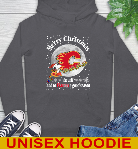 Calgary Flames Merry Christmas To All And To Flames A Good Season NHL Hockey Sports Hoodie 7