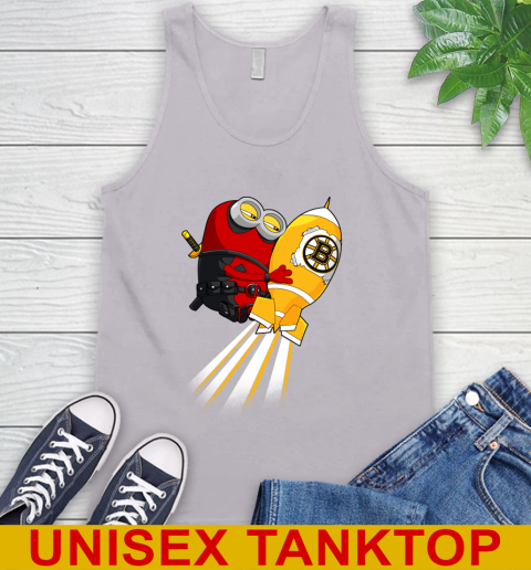 NHL Hockey Boston Bruins Deadpool Minion Marvel Shirt Tank Top 3