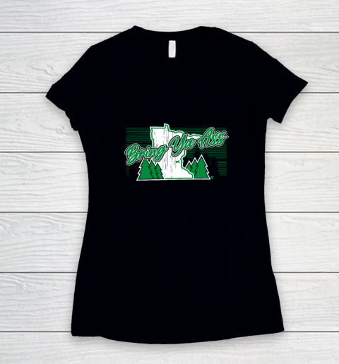 Bring Ya Ass  Minnesota Basketball Women's V-Neck T-Shirt