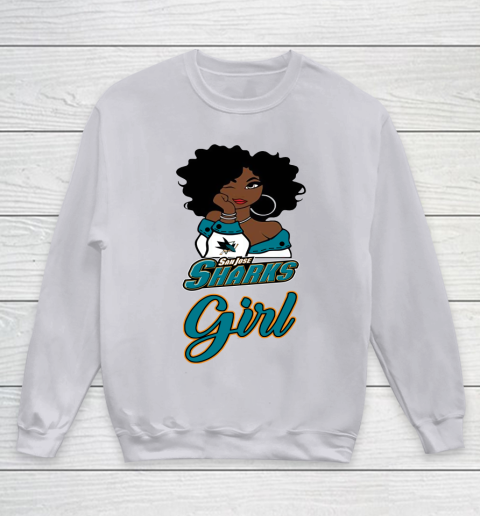 San Jose Sharks Girl NHL Youth Sweatshirt 4