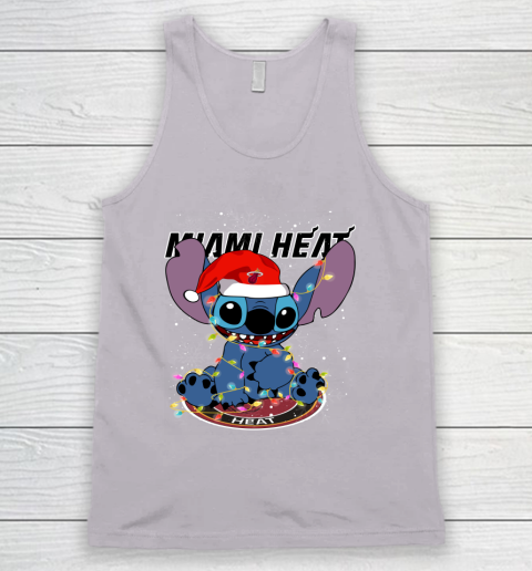 Miami Heat NBA noel stitch Basketball Christmas Tank Top 2