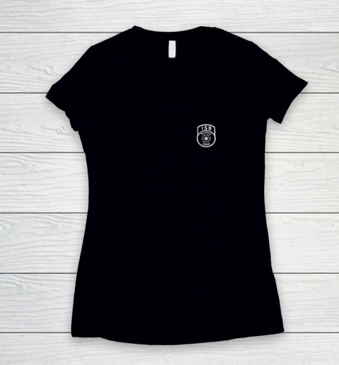Tactical ISB Squad (print on front and back) Women's V-Neck T-Shirt