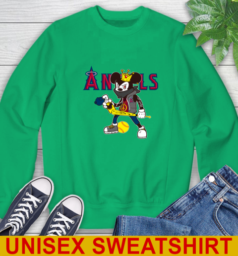 Los Angeles Angels MLB Baseball Mickey Peace Sign Sports Sweatshirt 6