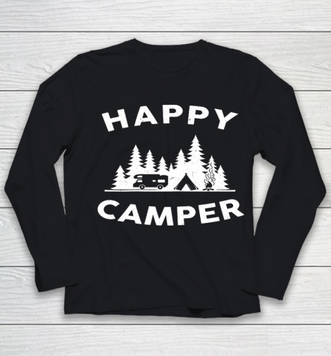 Happy Camper Camping Youth Long Sleeve