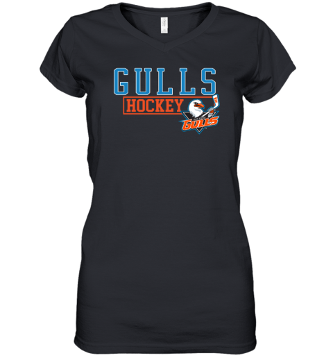 San Diego Gulls Gear Hockey Moonraker Women's V-Neck T-Shirt