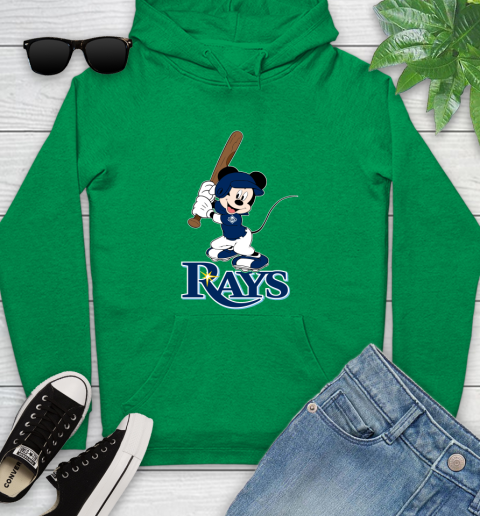 MLB Baseball Tampa Bay Rays Cheerful Mickey Mouse Shirt Youth Hoodie 7