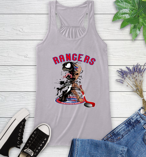 NHL New York Rangers Hockey Venom Groot Guardians Of The Galaxy Racerback Tank 5
