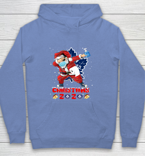 Toronto Maple Leafs Funny Santa Claus Dabbing Christmas 2020 NHL Youth Hoodie 8