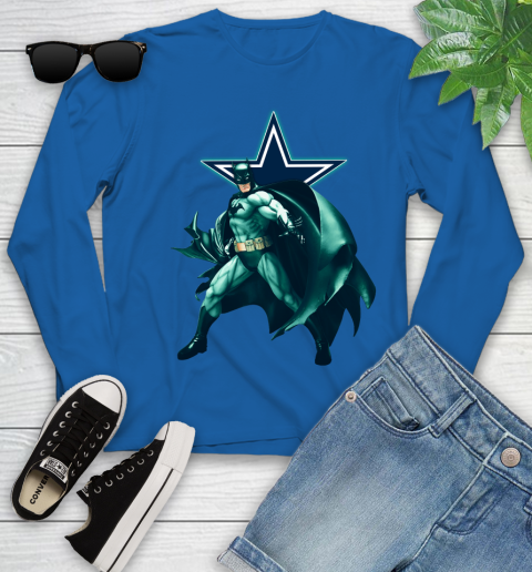 NFL Batman Football Sports Dallas Cowboys Youth Long Sleeve 9