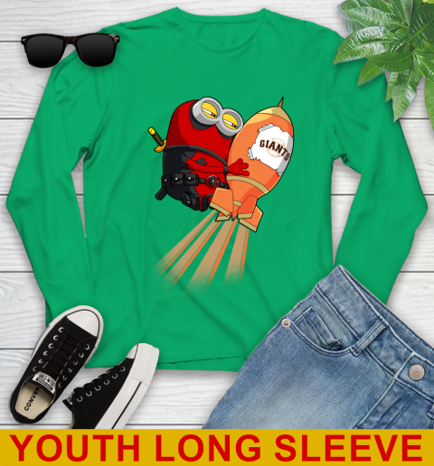 MLB Baseball San Francisco Giants Deadpool Minion Marvel Shirt Youth Long Sleeve 7