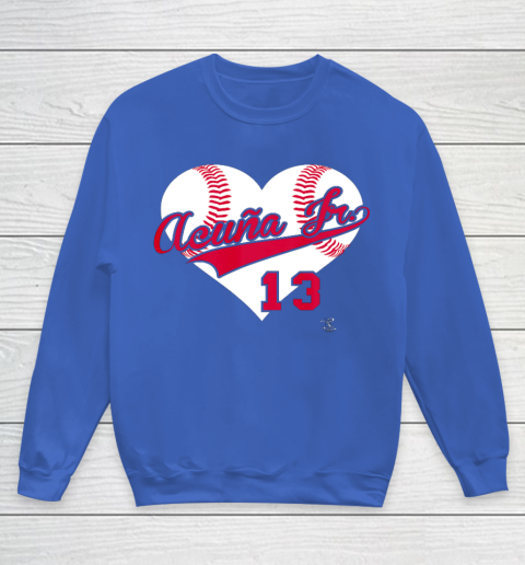 Ronald Acuna Jr Baseball Heart Gameday Youth Sweatshirt 6