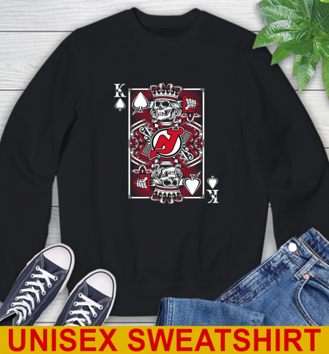 New Jersey Devils NHL Hockey The King Of Spades Death Cards Shirt Sweatshirt