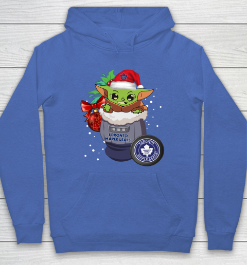Toronto Maple Leafs Christmas Baby Yoda Star Wars Funny Happy NHL Hoodie 9