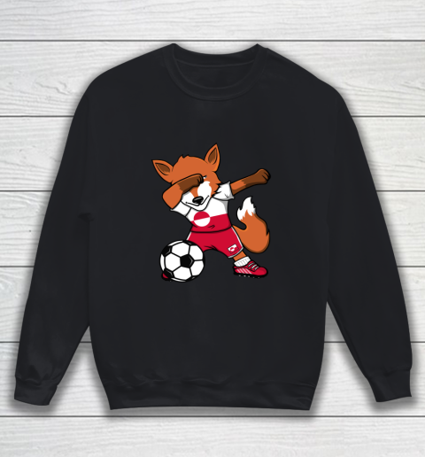 Dabbing Fox Greenland Soccer Fan Jersey Greenlandic Football Sweatshirt