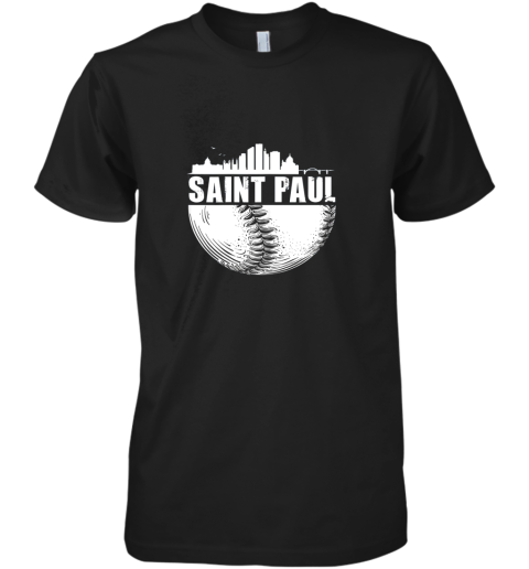 Saint Paul Skyline City Baseball Shirt Souvenir Skyline Premium Men's T-Shirt