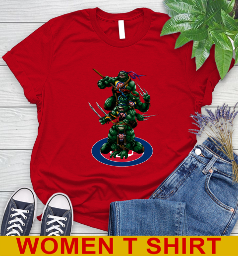 MLB Baseball Chicago Cubs Teenage Mutant Ninja Turtles Shirt Women's T-Shirt 10