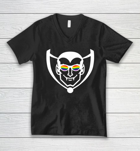 Gay Dracula LGBT Pride V-Neck T-Shirt