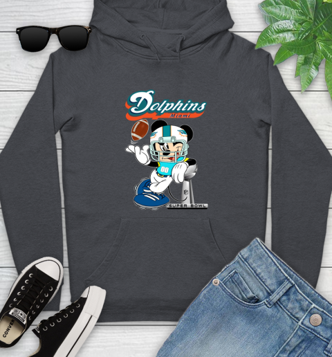NFL Miami Dolphins Mickey Mouse Disney Super Bowl Football T Shirt Youth Hoodie 8