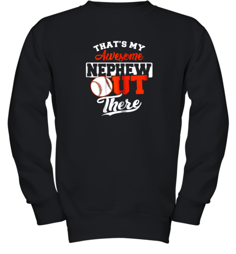That's My Awesome Grandson Out There Baseball Youth Sweatshirt