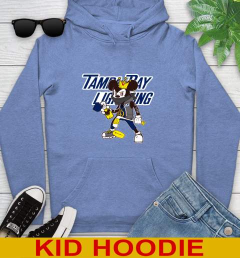 Tampa Bay Lightning NHL Hockey Mickey Peace Sign Sports Youth Hoodie 12