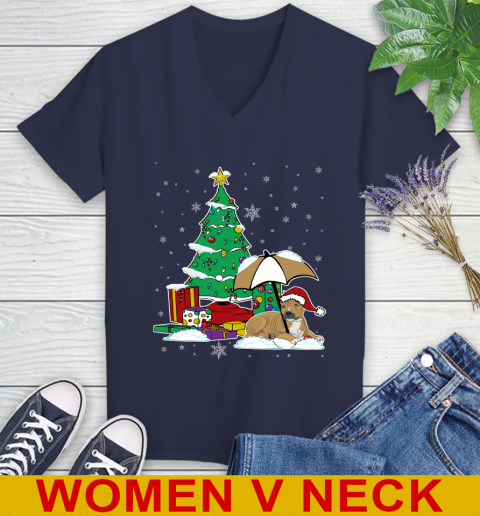 American Staffordshire Terrier Christmas Dog Lovers Shirts 84