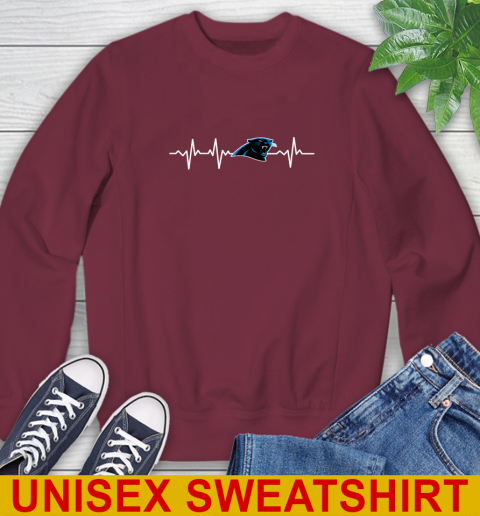 Carolina Panthers NFL Football Heart Beat Shirt Sweatshirt 6